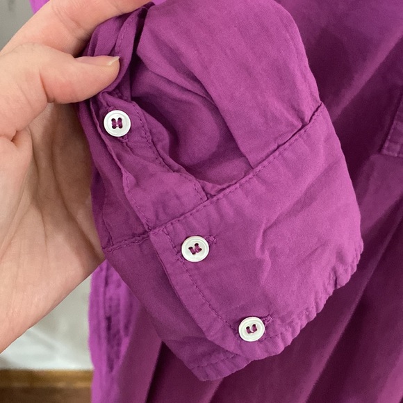 Xirena Blayke cotton poplin shirt dress in purple wine size XS - Picture 10 of 15